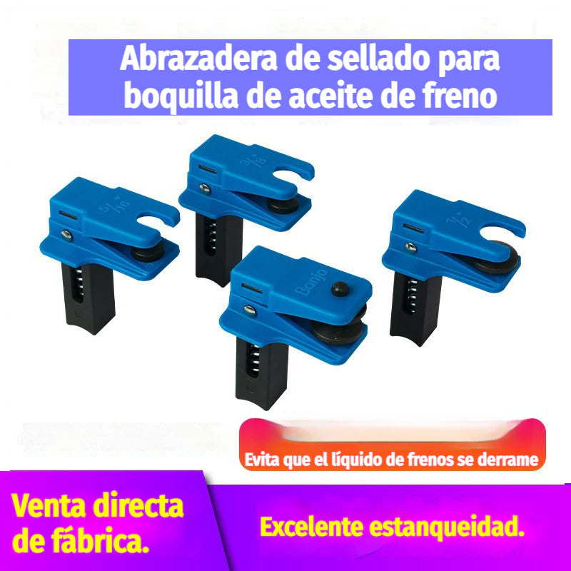 🚗 🔧【1 conjunto de 4 peças】Braçadeira de corte de líquido dos travões: evita fugas de líquido dos travões