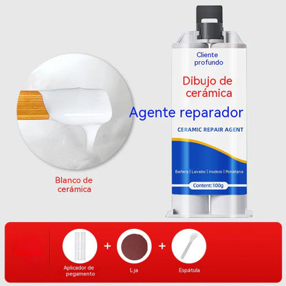 Compre um e leve outro grátis! Reparador de fissuras em azulejos; Reparador de esmalte para azulejos - dois frascos da mesma cor.