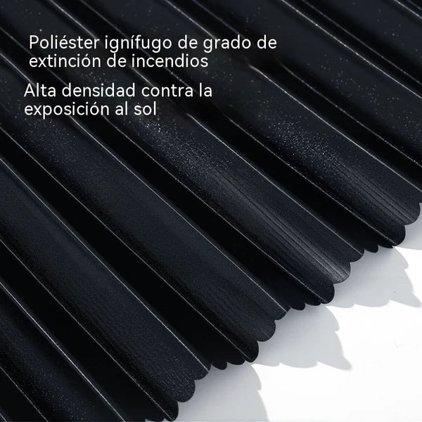 [Conjunto de 4 peças] Cortina de proteção solar para janela de automóvel com calha deslizante e isolamento térmico