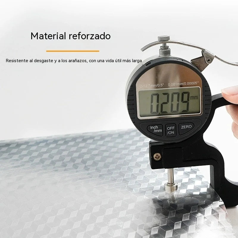 ♨️♨️【40cm*12m】 Folha de alumínio adesiva removível – À prova de gordura, resistente ao calor e fácil de limpar