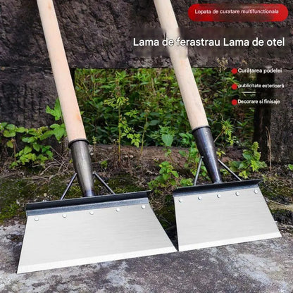 🔥🐖🐏🐓A pá de aço manganês para limpeza de estrume é ideal para jardinagem, ajudando a remover ervas daninhas e fertilizantes.