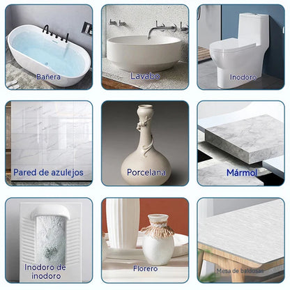 Compre um e leve outro grátis! Reparador de fissuras em azulejos; Reparador de esmalte para azulejos - dois frascos da mesma cor.