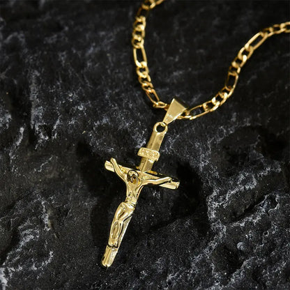 Colar com pendente de cruz para acessórios
