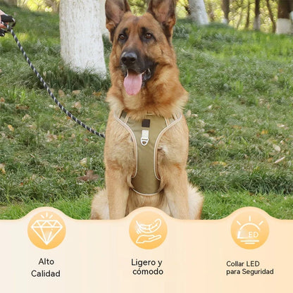 🐶🔥 35% DE DESCONTO POR TEMPO LIMITADO! Coleira peitoral anti-puxão com trela e coleira ✨ Máximo controlo e segurança em todos os passeios 🌙