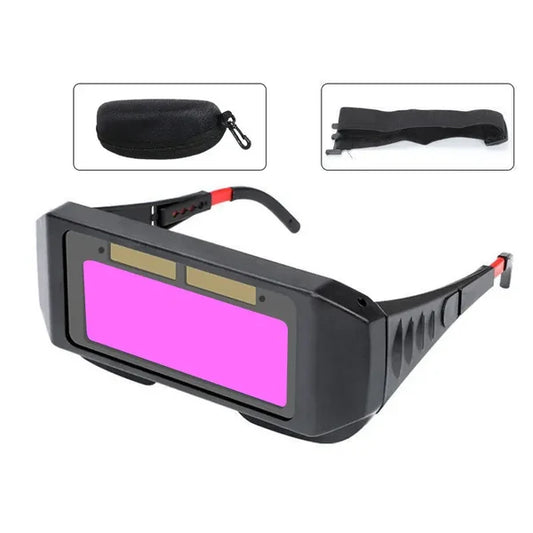 Óculos de proteção para soldadura anti-arco elétrico, com lentes que mudam de cor consoante a luminosidade.