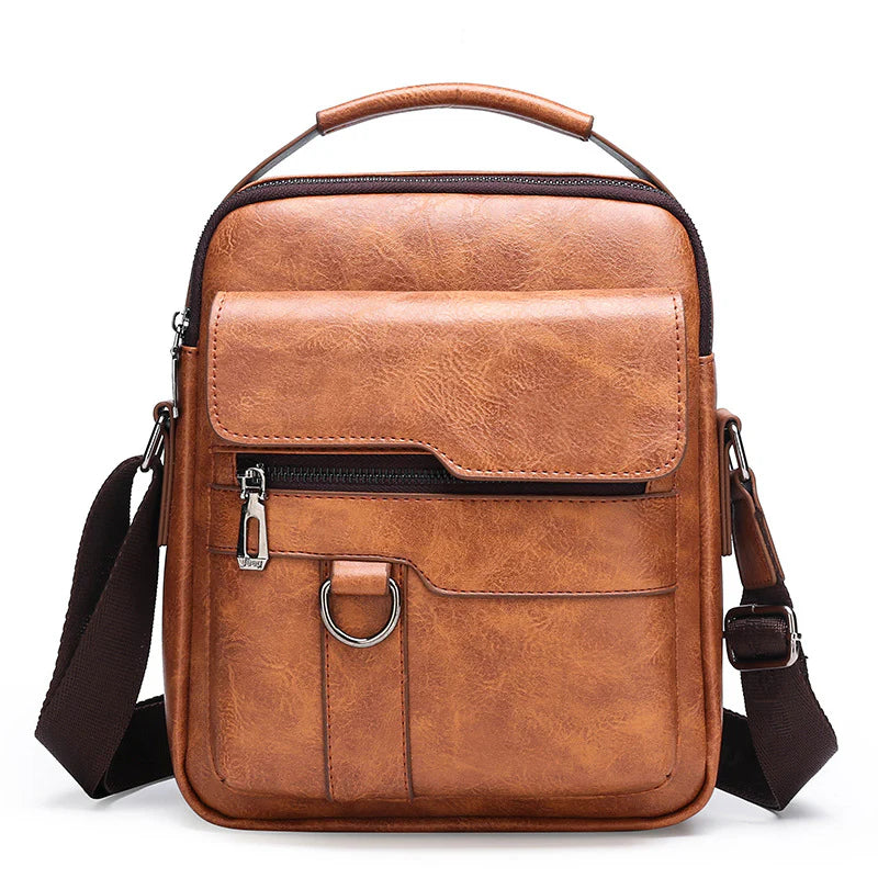 👜✨ Bolsa casual para homem em pele de bovino – Elegante, durável e espaçosa