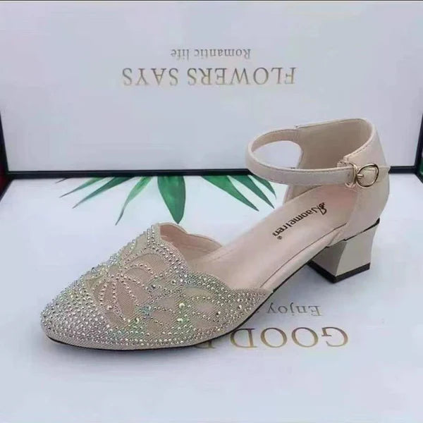 💞【Tamanhos 35 a 40】Sandálias de salto baixo novas e elegantes para