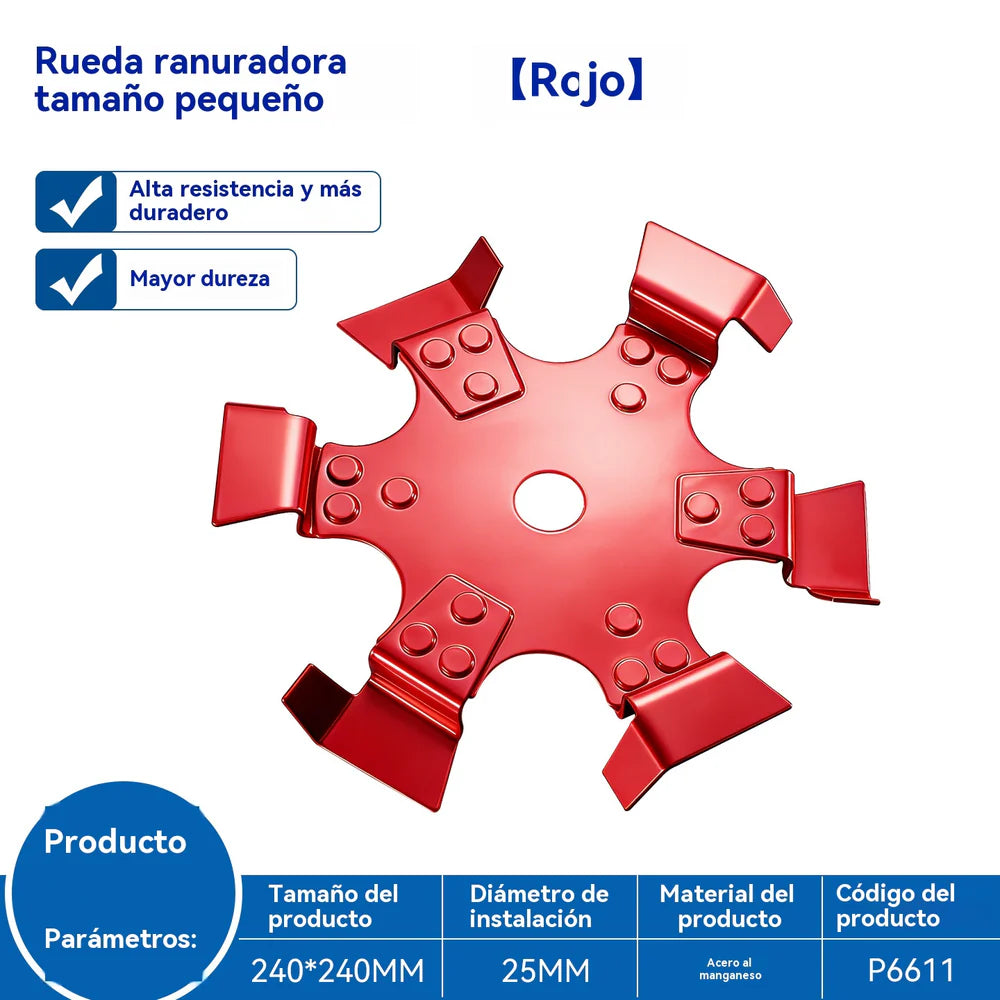 💥Rodas de aço manganês de alta dureza para escavação de valas e corte de relva [modificação de corta-relva]