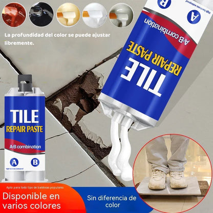 Compre um e leve outro grátis! Reparador de fissuras em azulejos; Reparador de esmalte para azulejos - dois frascos da mesma cor.