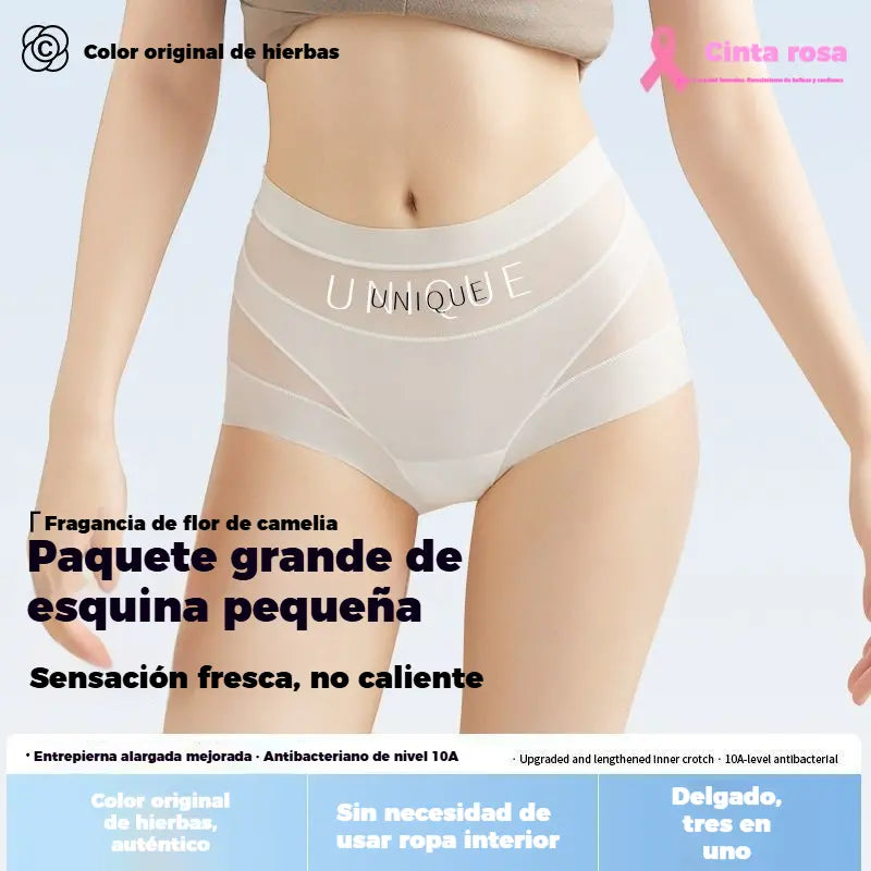 🔥🩲【Compre 3, Leve 3 Grátis】🩲Último dia - 50% de desconto - Cueca antibacteriana de cintura alta para controlo da gordura abdominal