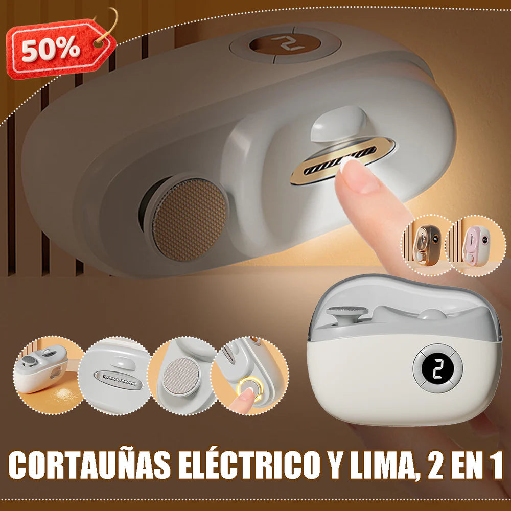 ✂️💅🔥 Lixa de unhas elétrica multifuncional, corta-unhas elétrico com proteção anti-beliscão
