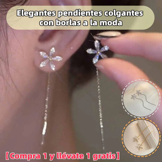 Compre um e leve outro grátis! Brincos com pendente com borla, elegantes e estilosos!