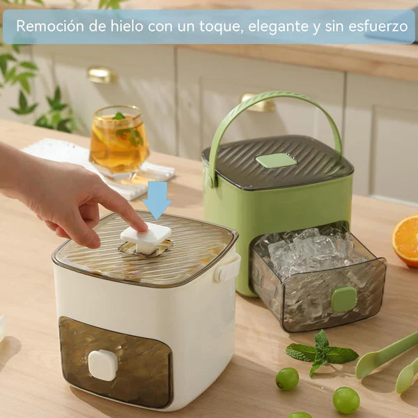 🥤🧊 35% de desconto! Máquina de gelo com função de armazenamento: produz 48 cubos de cada vez, tampa à prova de fugas. Empilhável, poupa espaço. Inclui pá de gelo e pinça 🏖️✅