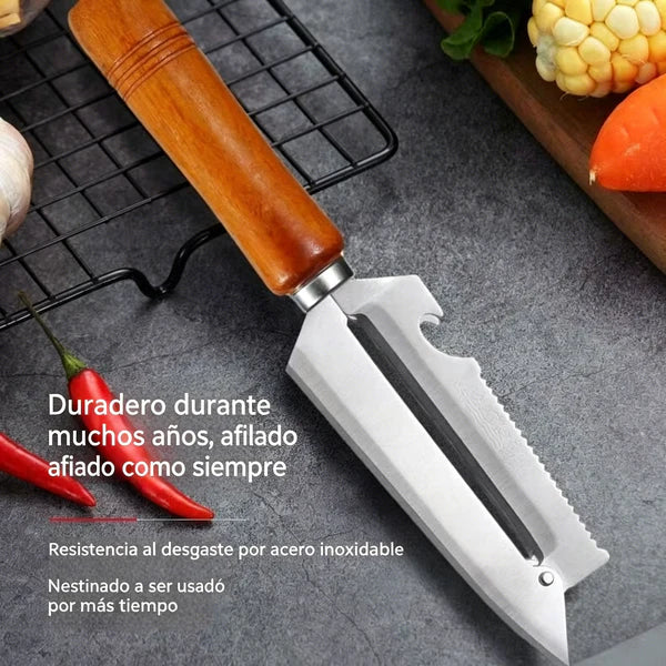 🥕 Compre 1, leve 1 grátis! ✨ Descascador de cozinha multifuncional: Fabricado em aço inoxidável com pega ergonómica, ideal para frutas, legumes e carne 🔪